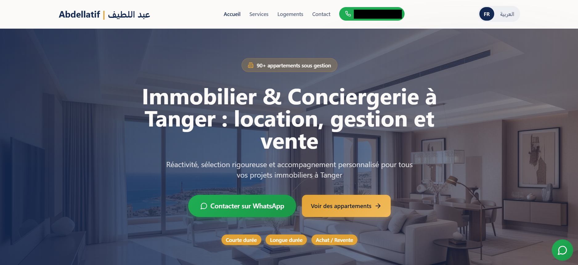 Site de vente pour une agence en immobilier