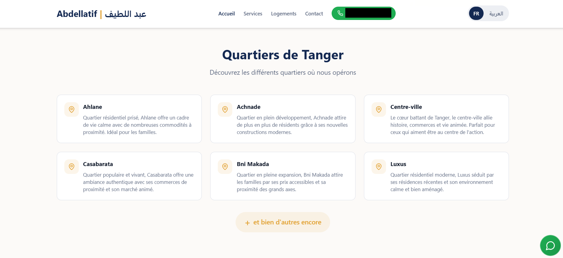 Site de vente pour une agence en immobilier